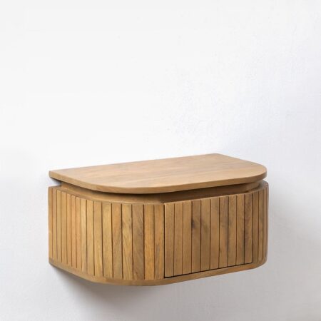 Comodino da parete in legno di mango Analis