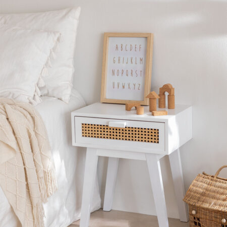 Comodino con cassetto in legno Ralik Colors Design