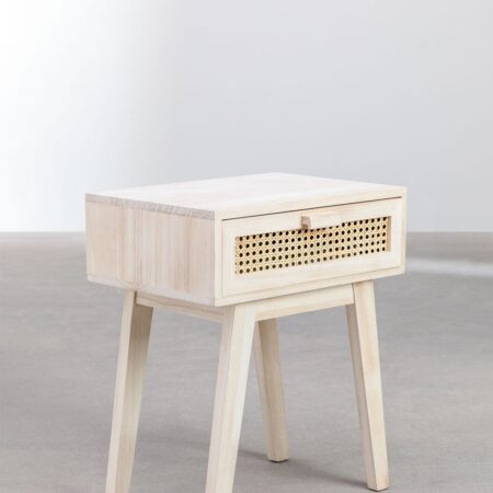 Comodino con cassetto in legno Ralik Design