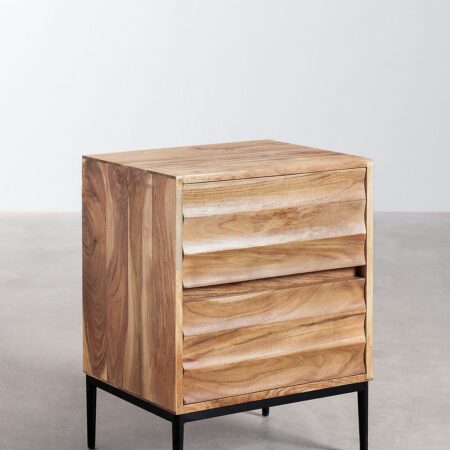 Comodino in Legno di Acacia Petter
