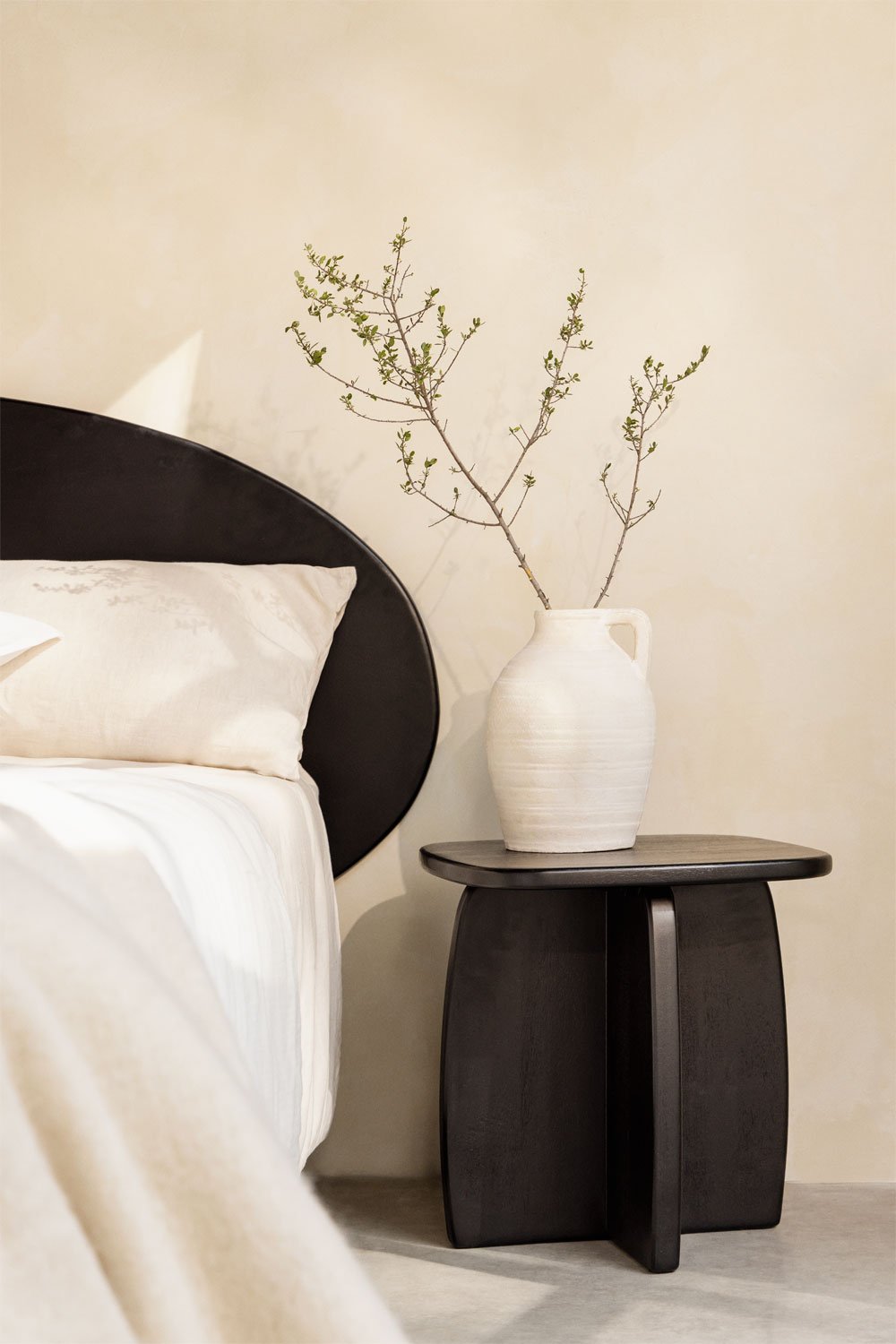 Comodino in legno di mango Agathe 45x45 cm