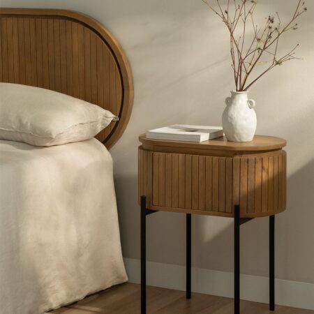 Comodino Analis in legno di mango