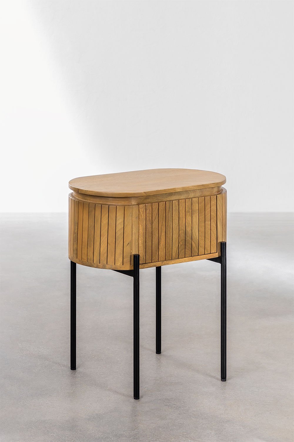 Comodino Analis in legno di mango