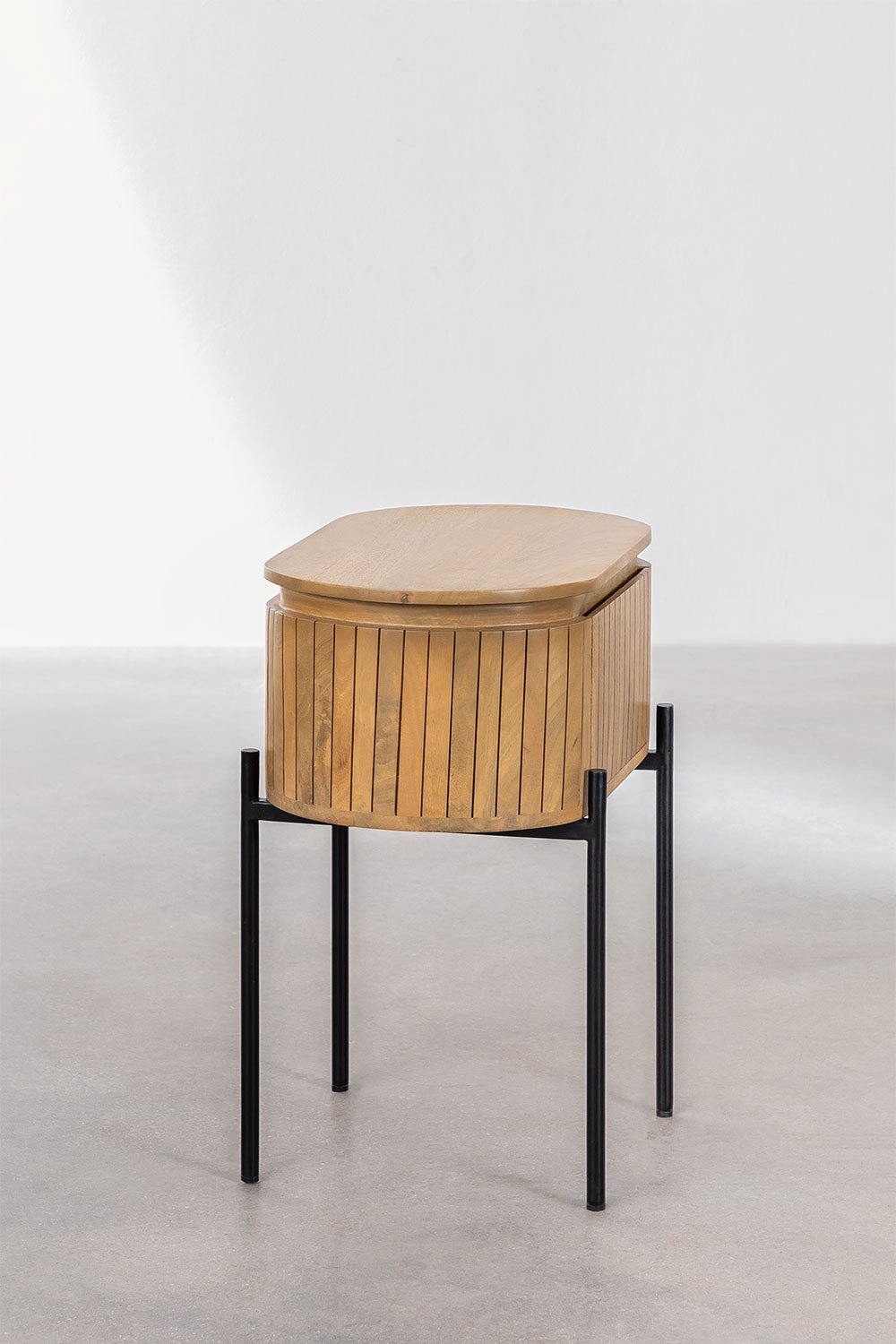 Comodino Analis in legno di mango