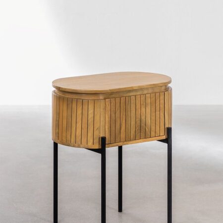 Comodino Analis in legno di mango