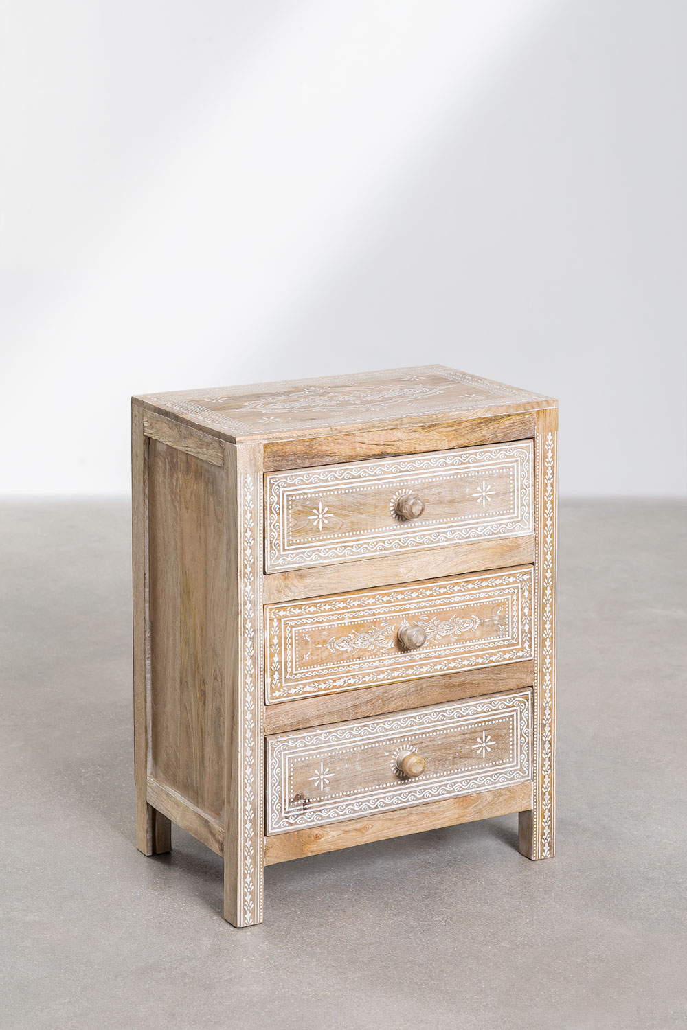 Comodino in legno di mango Bakam