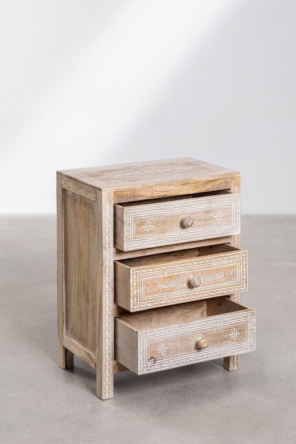 Comodino in legno di mango Bakam