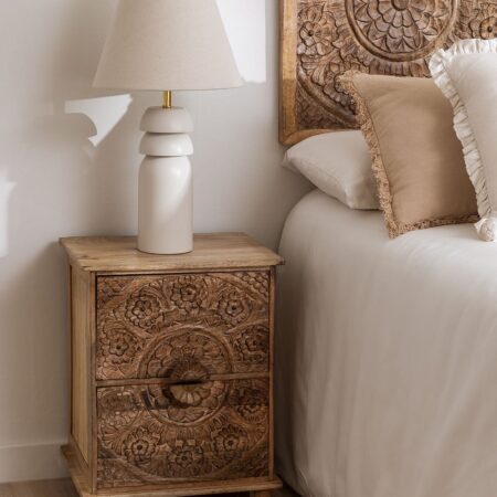 Comodino con cassetti in legno di mango Wiluna
