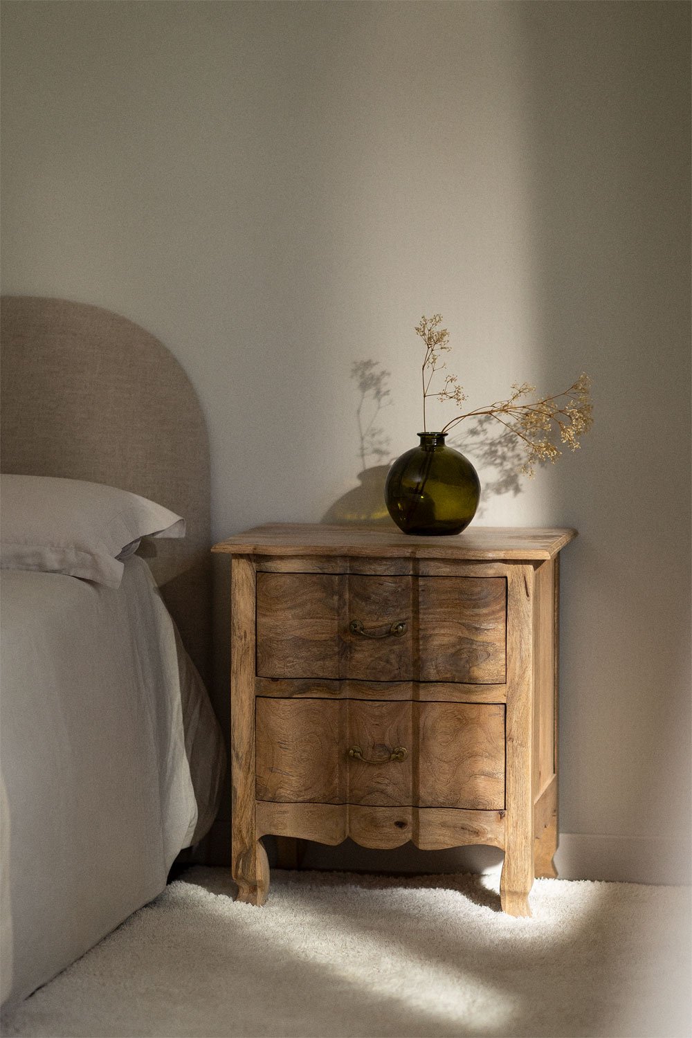 Comodino in legno di mango Dabina