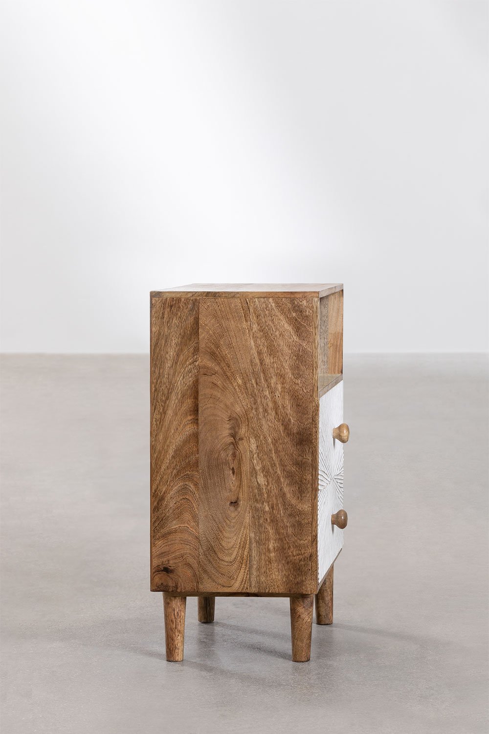 Comodino Kaobany in legno di mango
