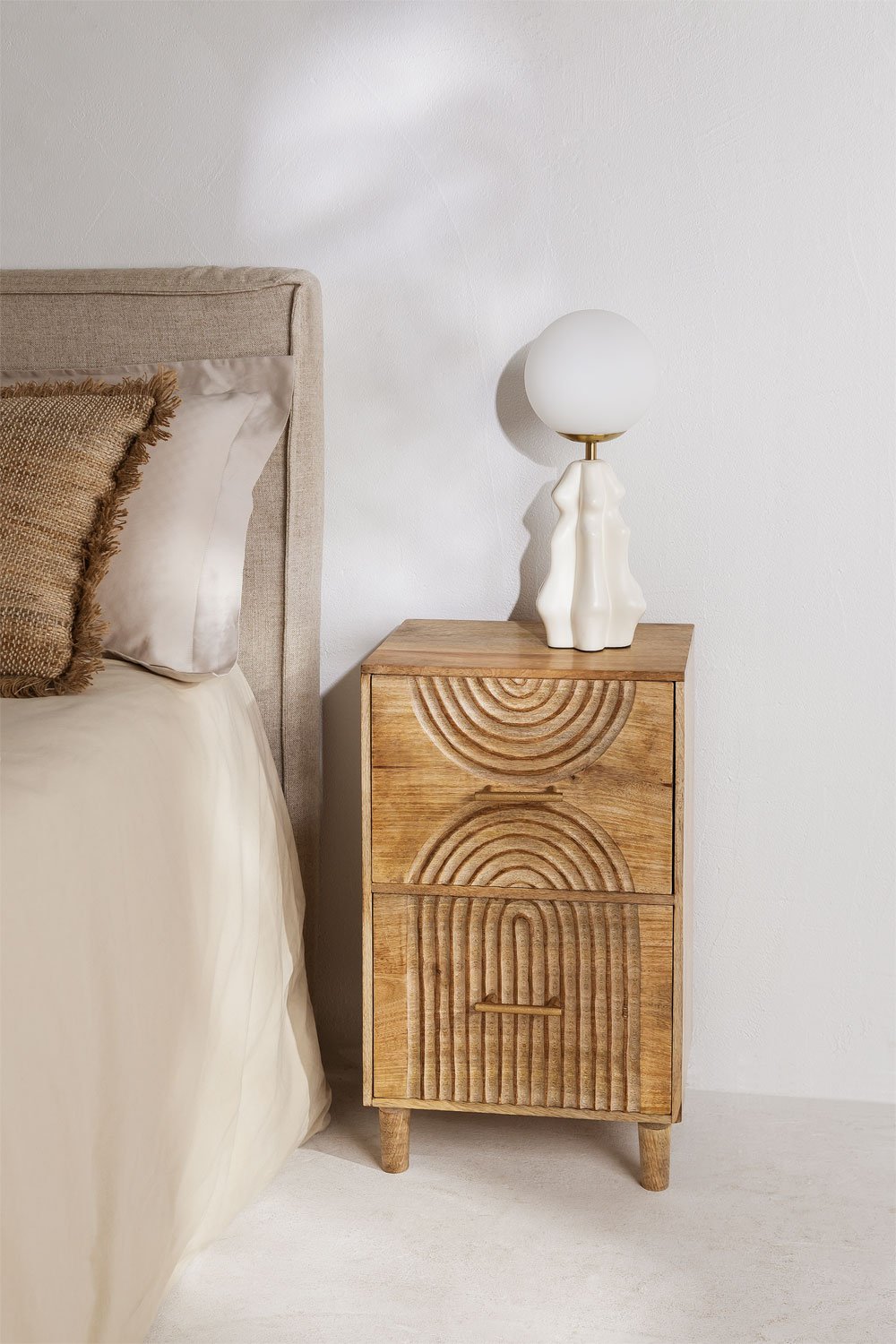 Comodino in legno di mango Langson