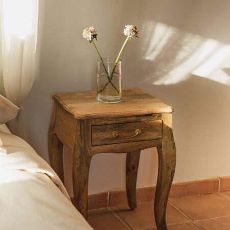 Comodino Micaela in legno di mango