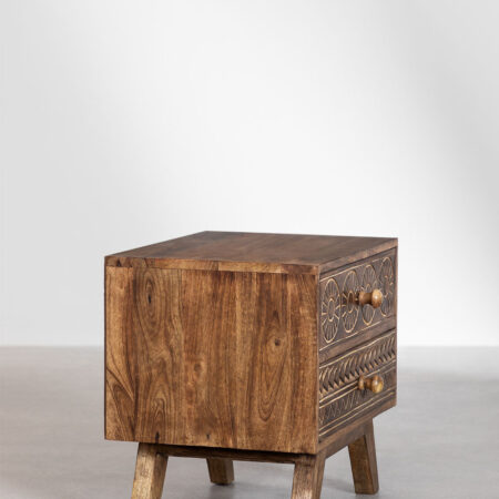 Comodino in legno di mango di Surins