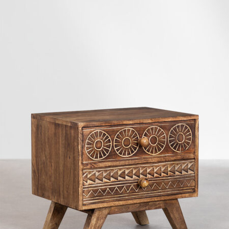 Comodino in legno di mango di Surins