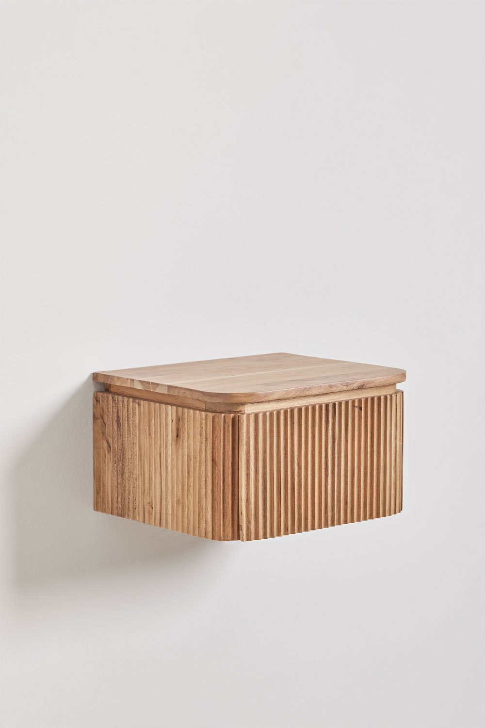 Comodino sospeso 35x30 cm in legno di acacia Biljandi