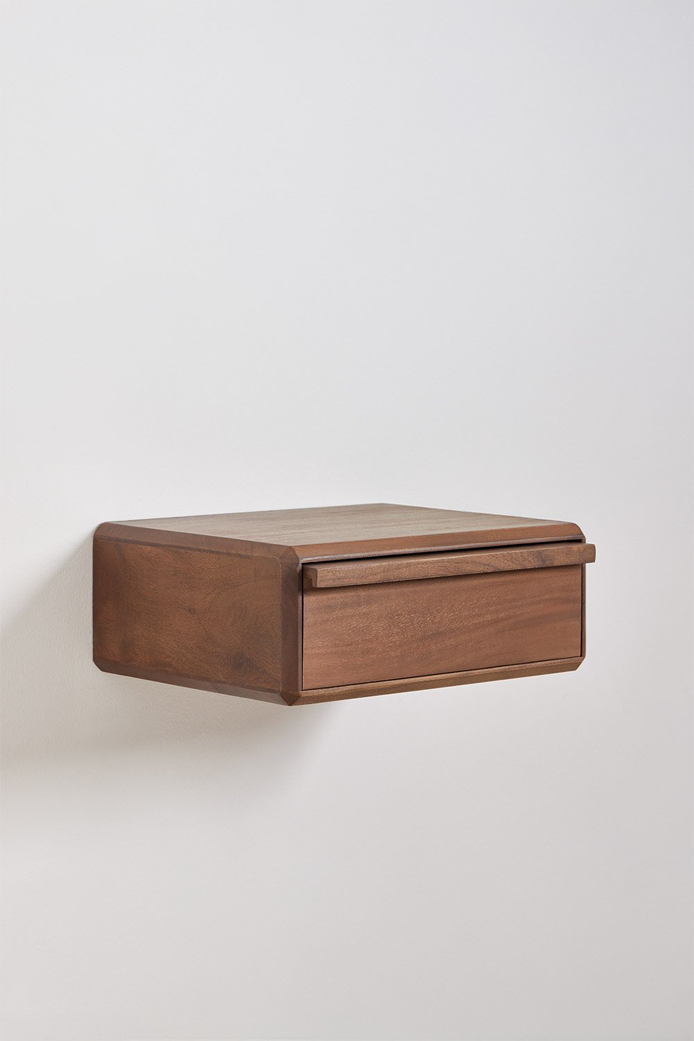 Comodino sospeso 40x30 cm in legno di acacia Nordilan
