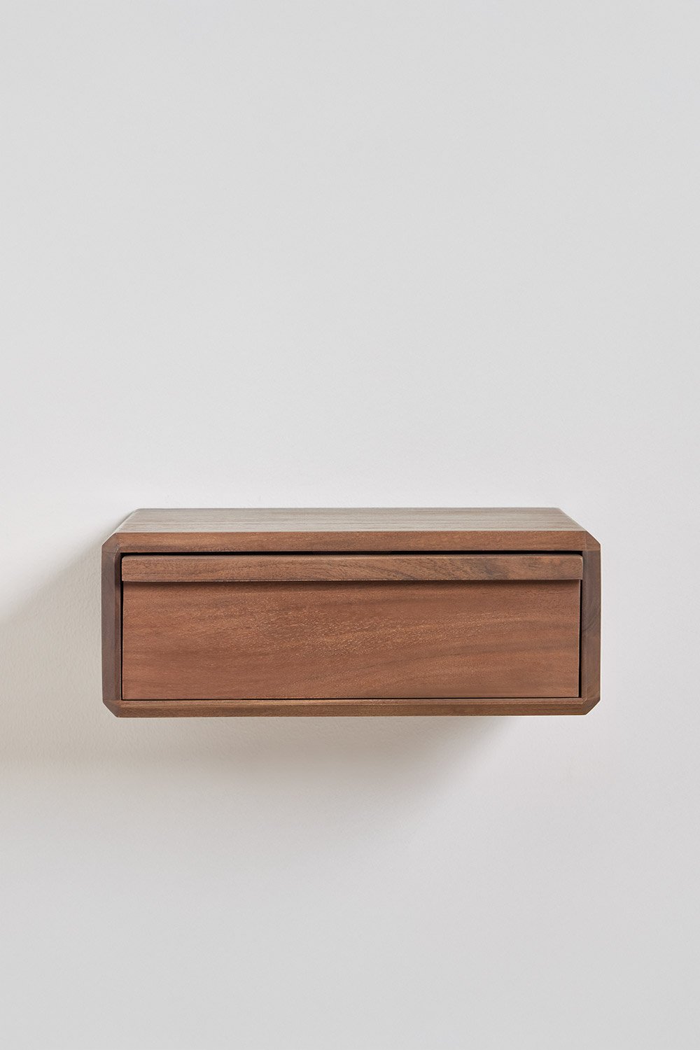 Comodino sospeso 40x30 cm in legno di acacia Nordilan