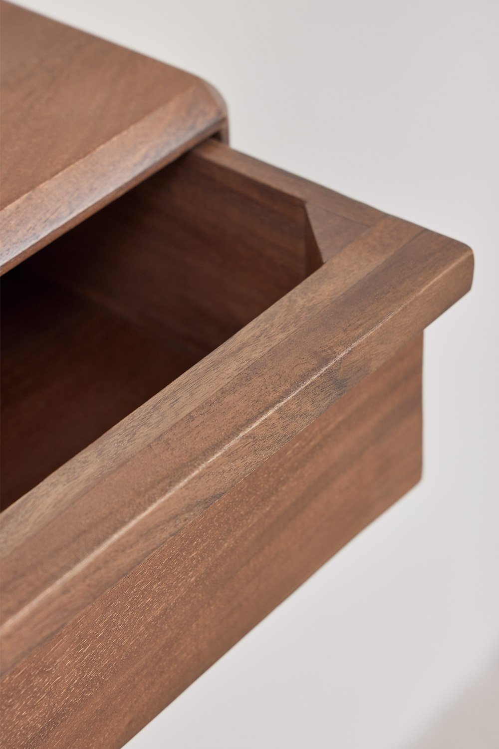Comodino sospeso 40x30 cm in legno di acacia Nordilan