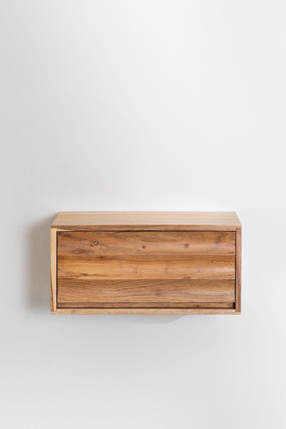Comodino sospeso in legno di acacia Petter