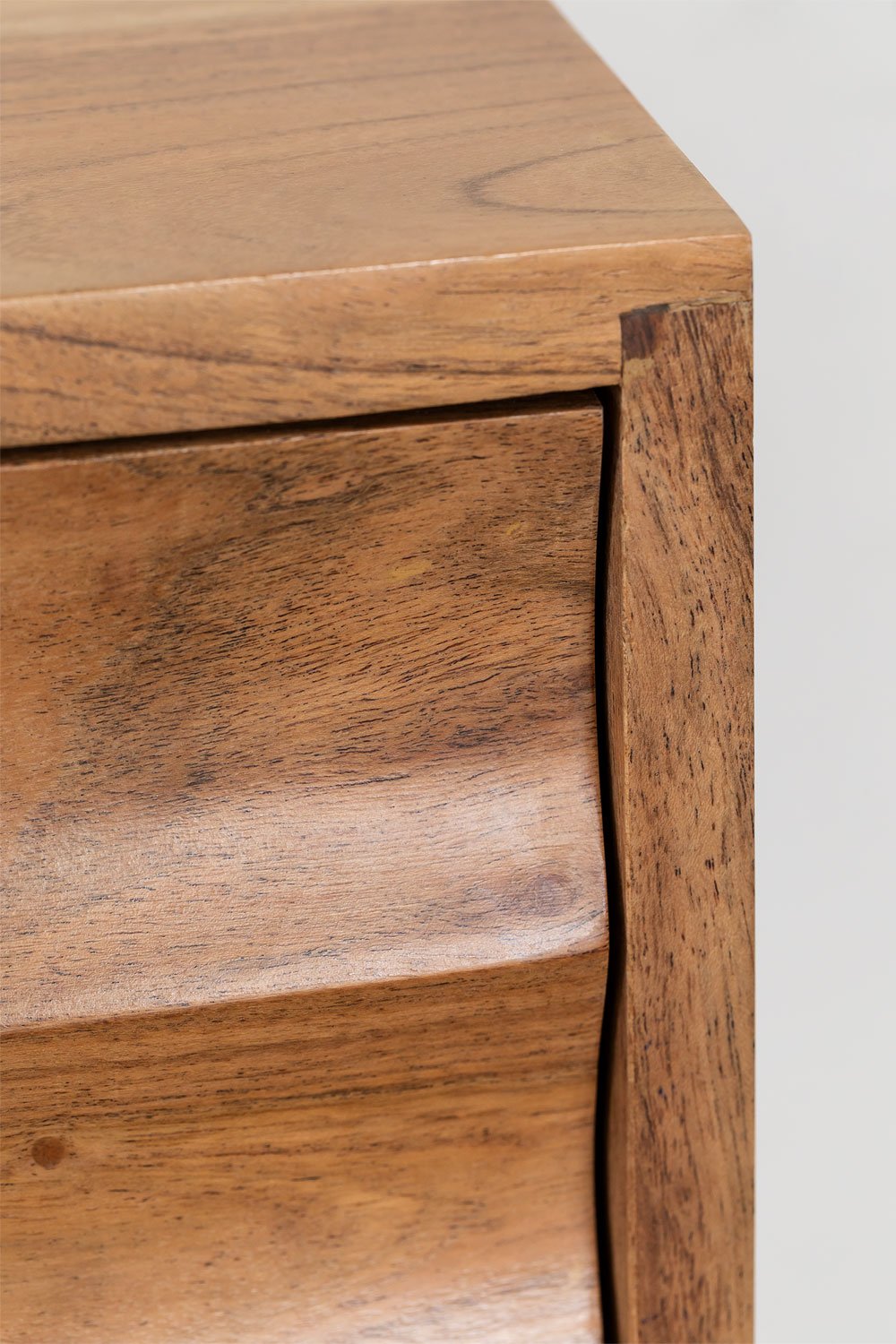 Comodino sospeso in legno di acacia Petter