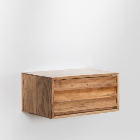 Comodino sospeso in legno di acacia Petter