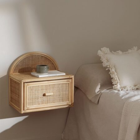 Comodino sospeso in rattan Yivisc