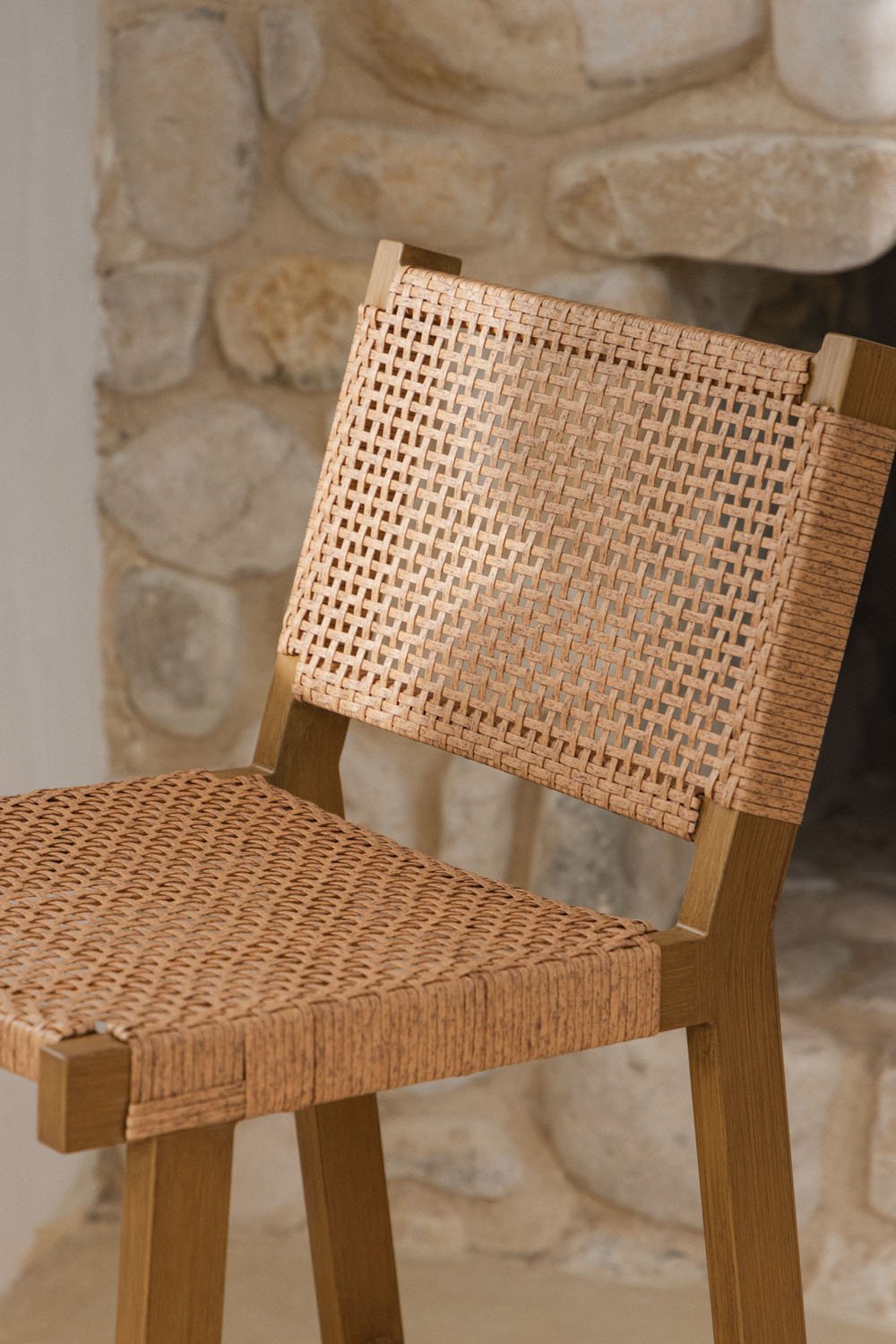 Confezione da 4 sgabelli alti da giardino in vimini sintetico (75 cm) Ori