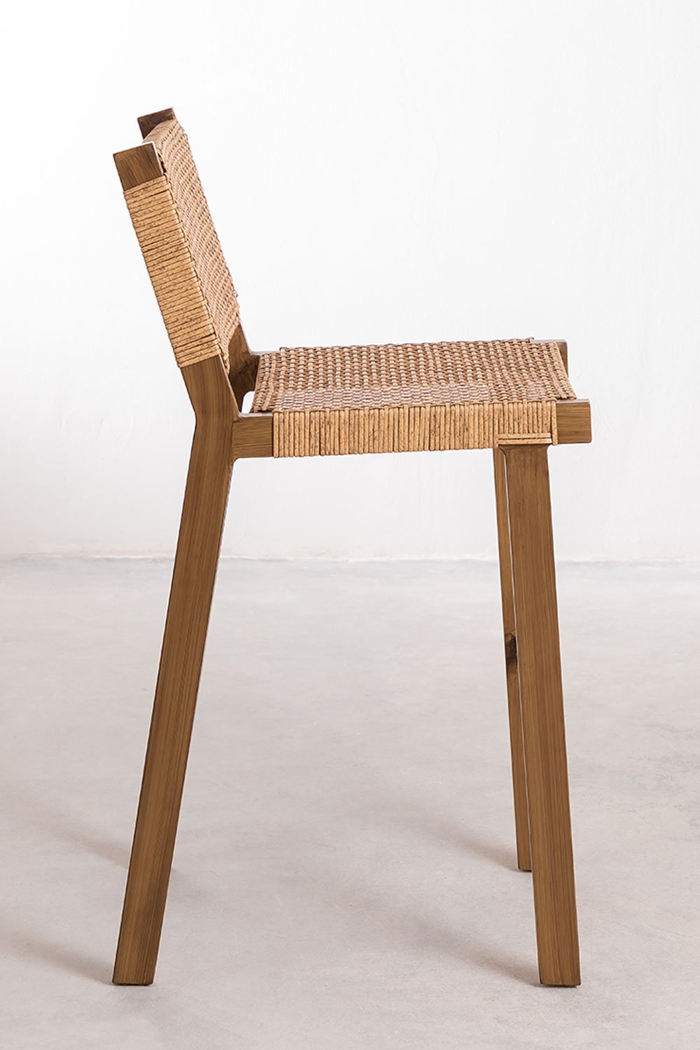 Pacco di 4 sgabelli alti 75 cm in vimini sintetico Ori