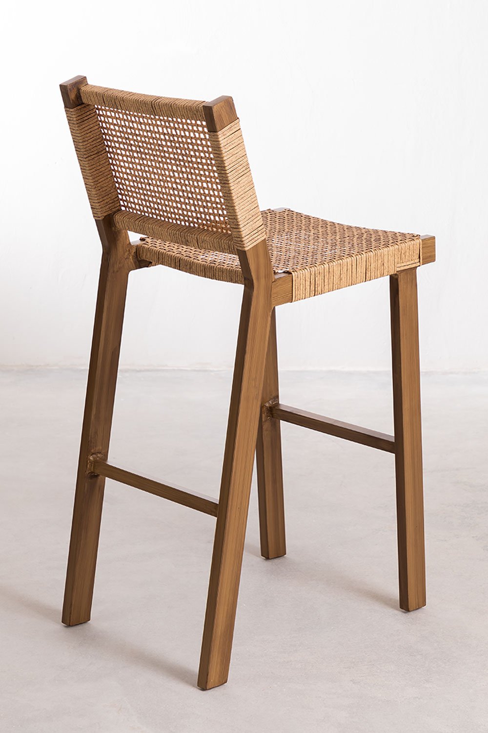 Pacco di 4 sgabelli alti 75 cm in vimini sintetico Ori