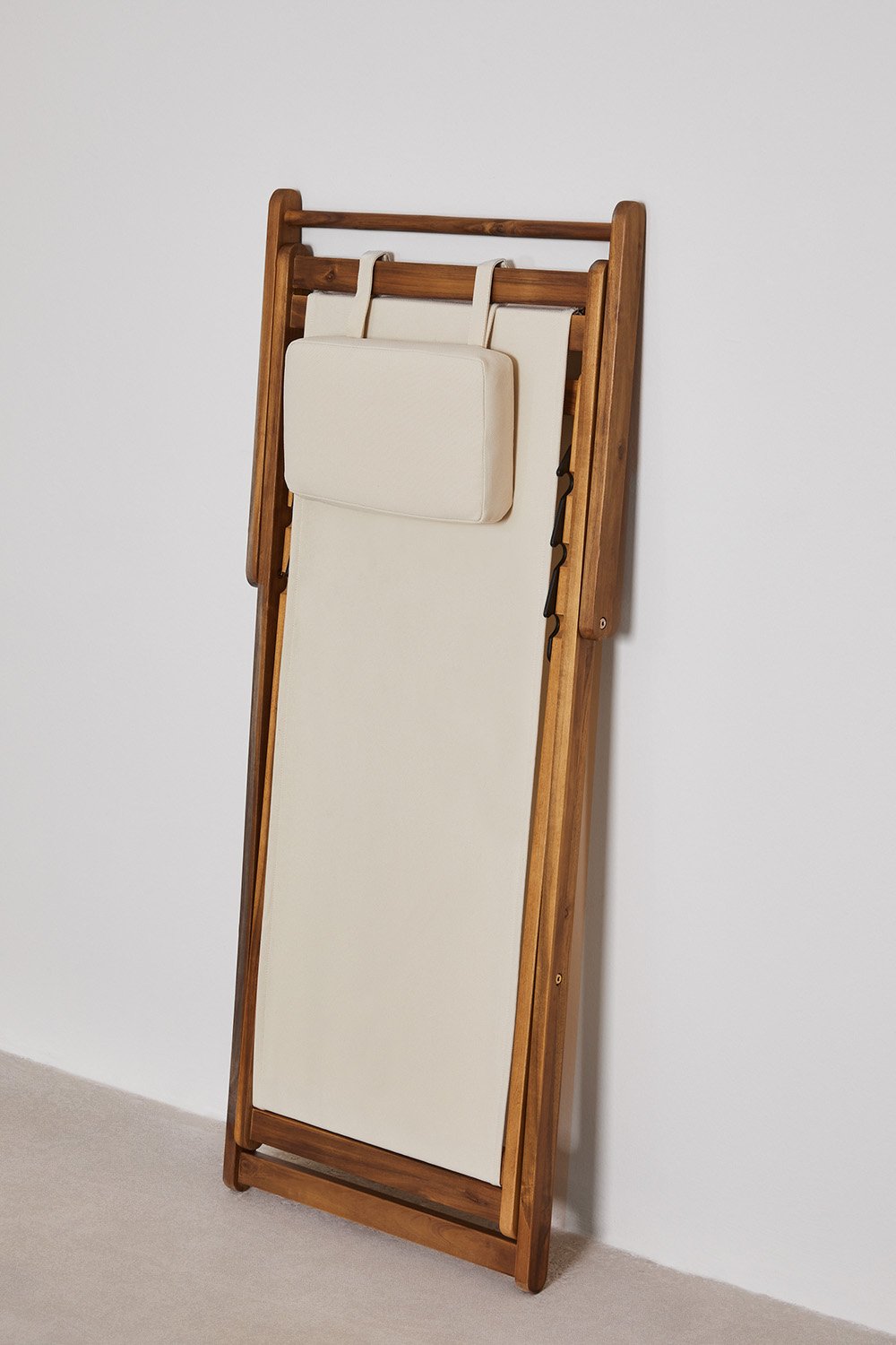 Confezione da 2 amache pieghevoli con cuscino in legno Kardis