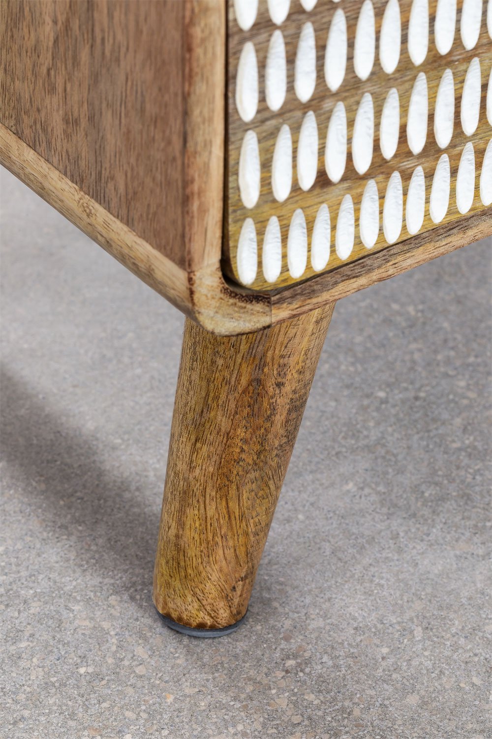 Confezione da 2 comodini con 3 cassetti in legno di mango Yulara