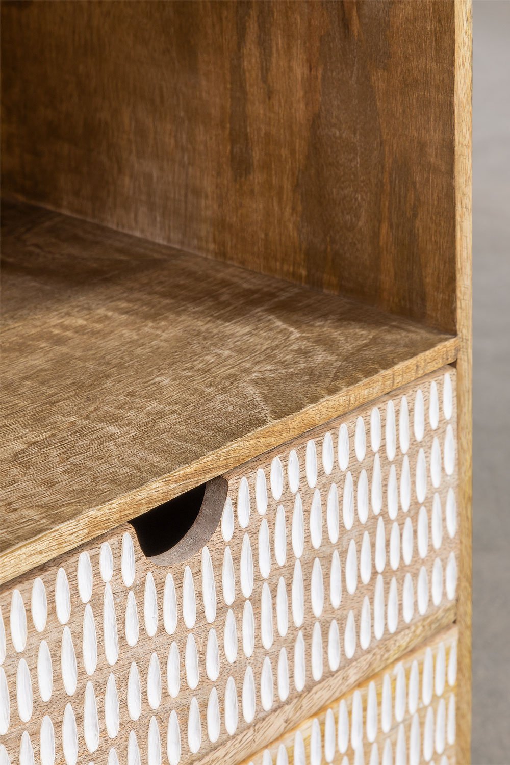 Confezione da 2 comodini con 2 cassetti in legno di mango Yulara