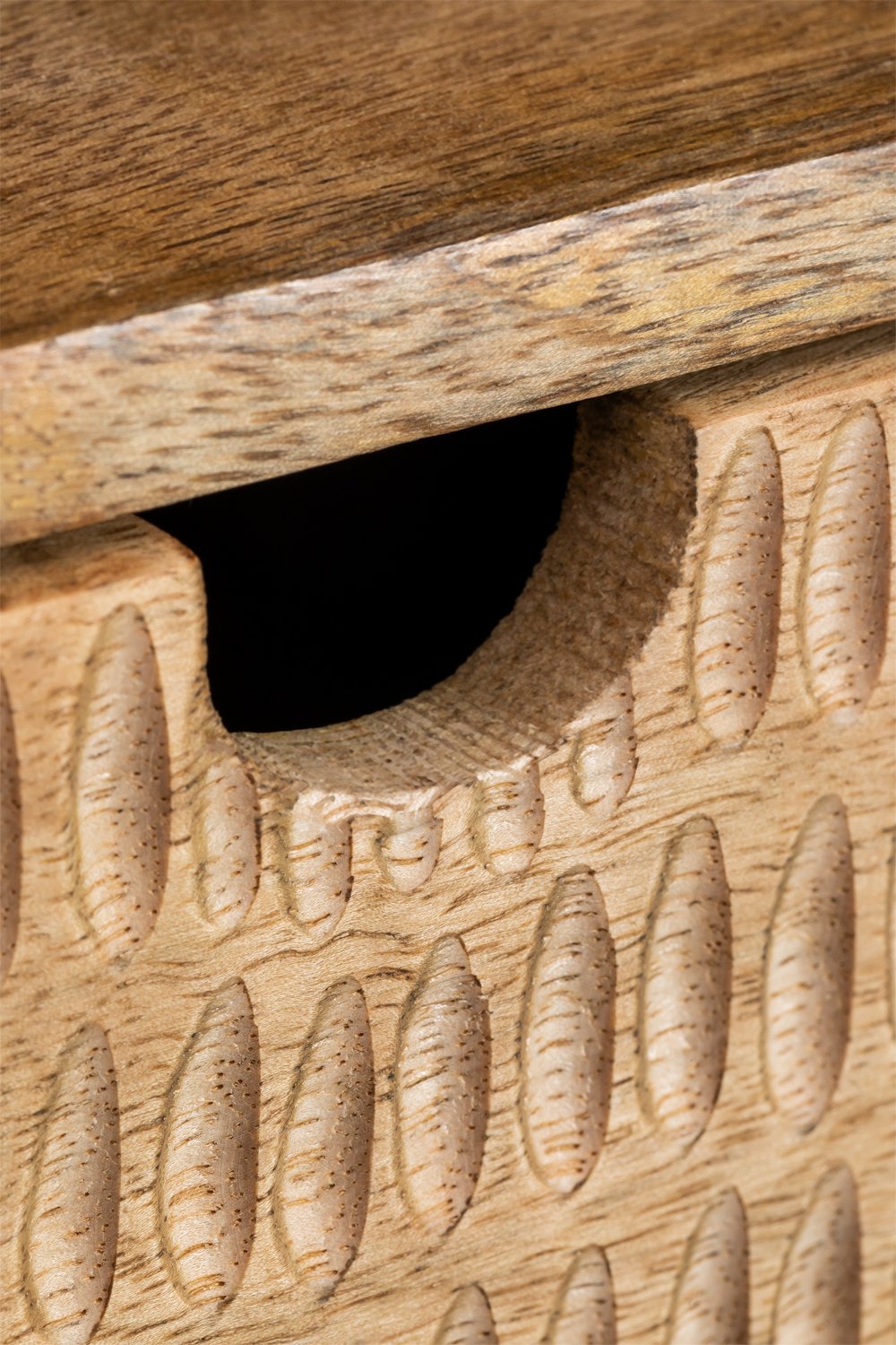 Confezione da 2 comodini con contenitore in legno di mango Yulara naturale