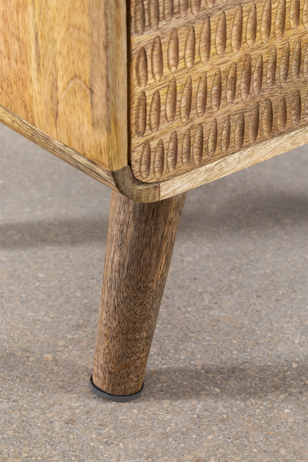 Confezione da 2 comodini con contenitore in legno di mango Yulara naturale