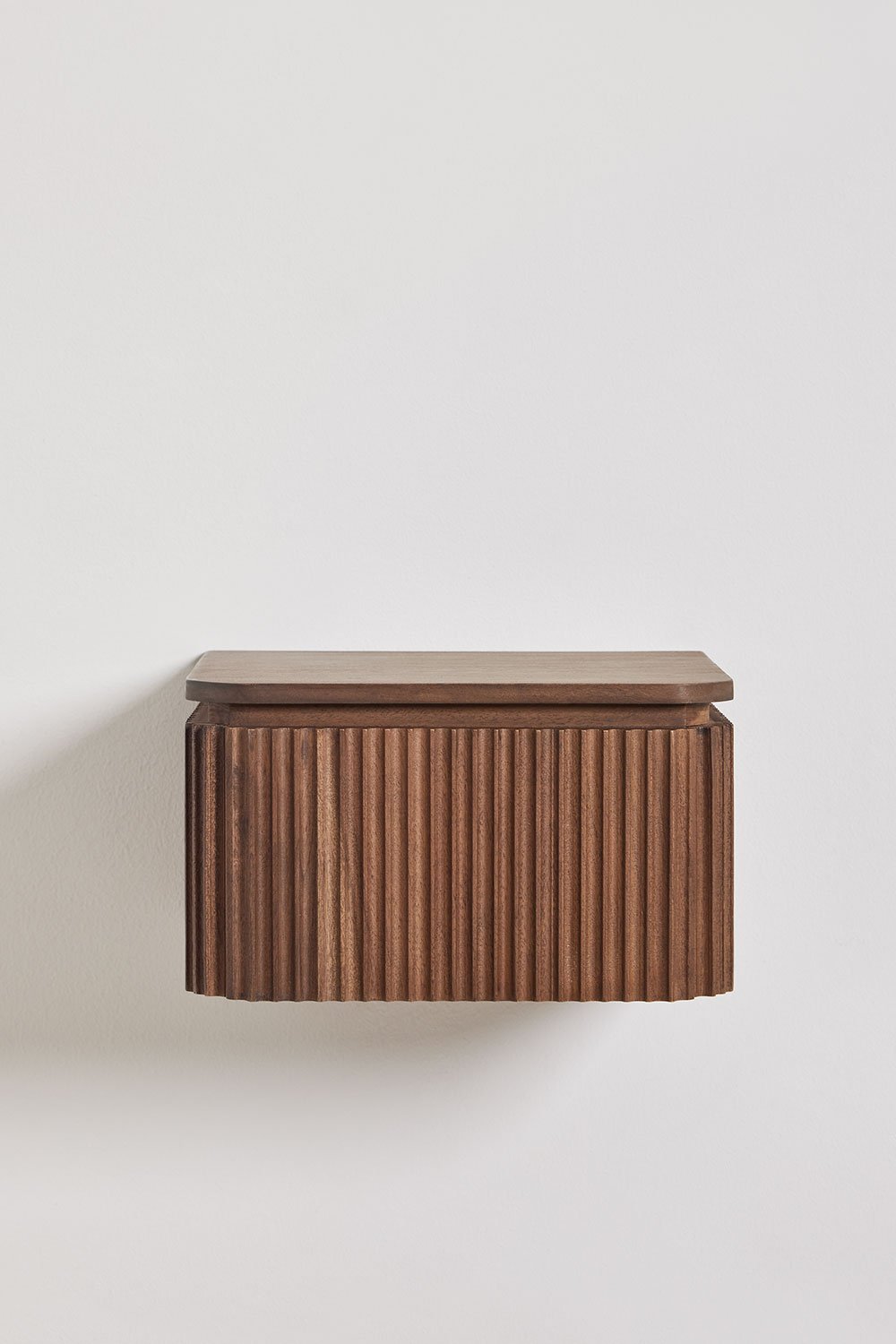 Confezione da 2 comodini sospesi 35x30 cm in legno di acacia Biljandi