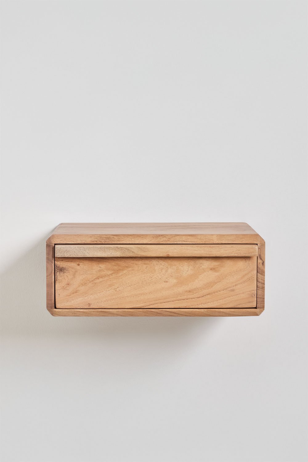 Confezione da 2 comodini sospesi 40x30 cm in legno di acacia Nordilan