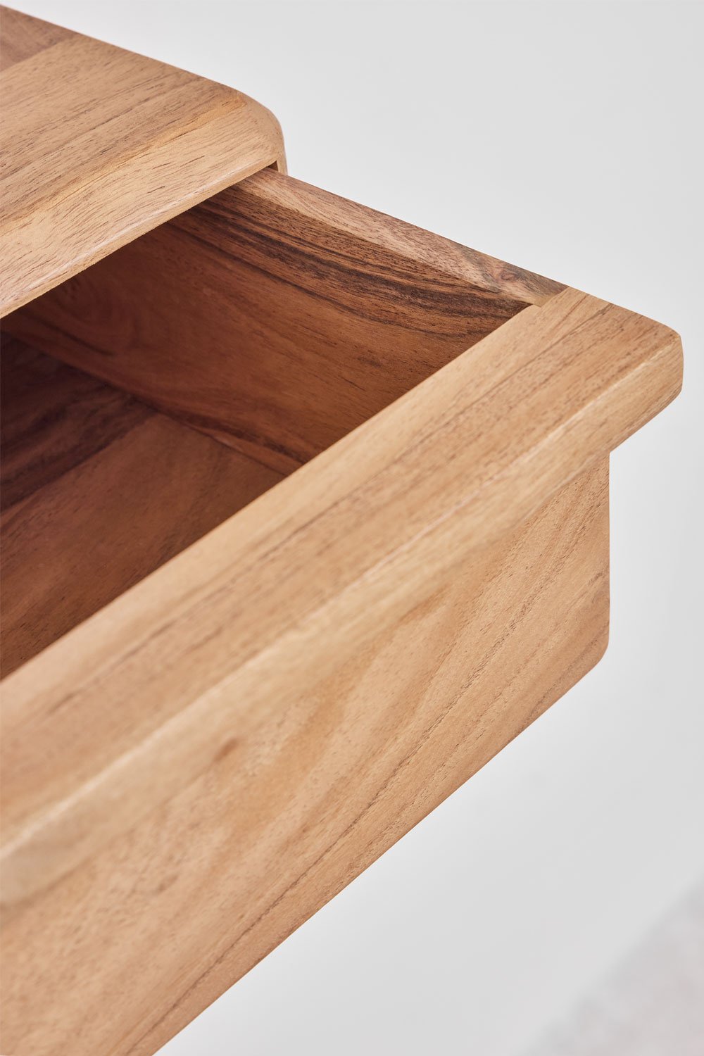 Confezione da 2 comodini sospesi 40x30 cm in legno di acacia Nordilan