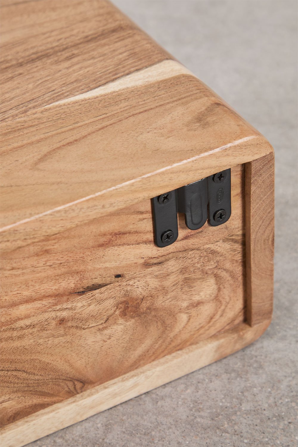 Confezione da 2 comodini sospesi 40x30 cm in legno di acacia Nordilan