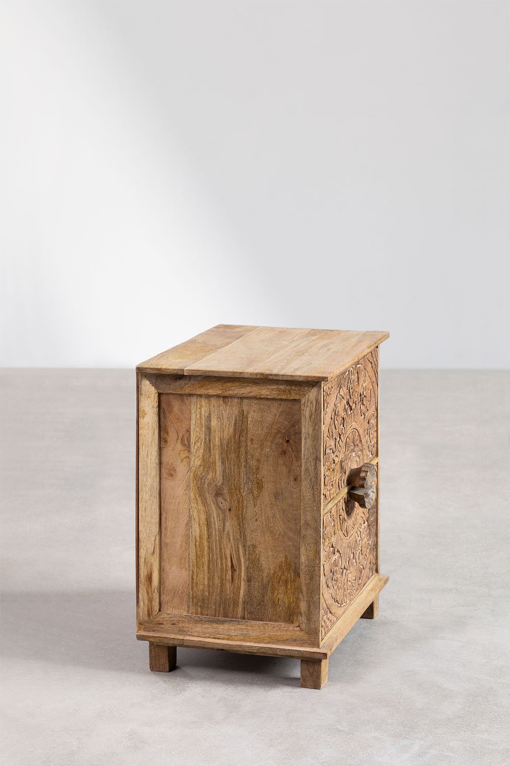 Confezione da 2 comodini Wiluna in legno di mango con cassetti