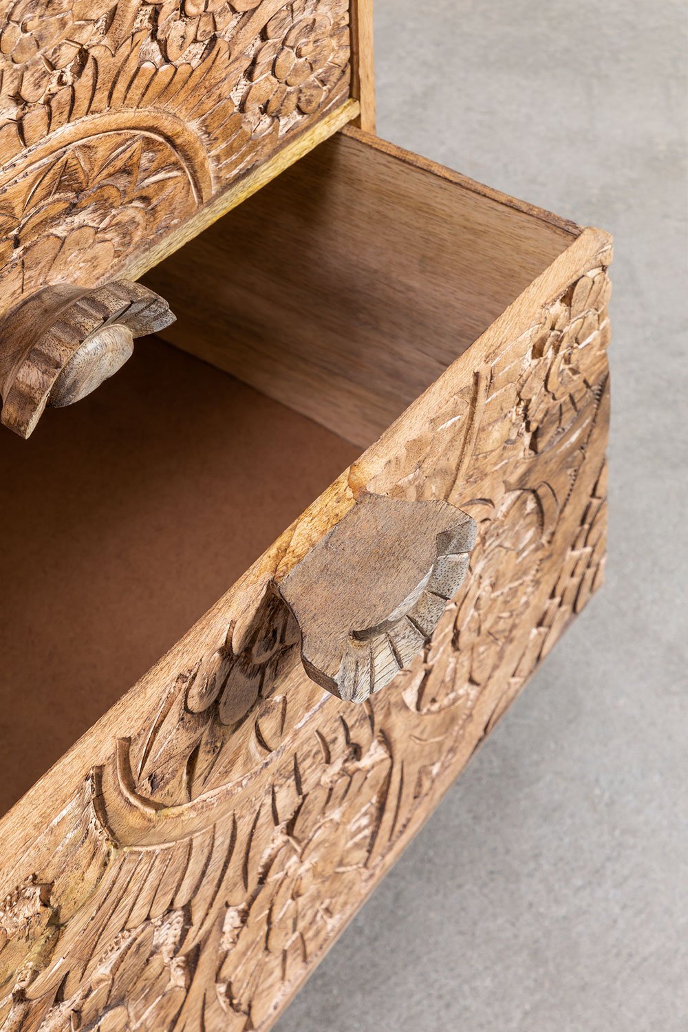 Confezione da 2 comodini Wiluna in legno di mango con cassetti