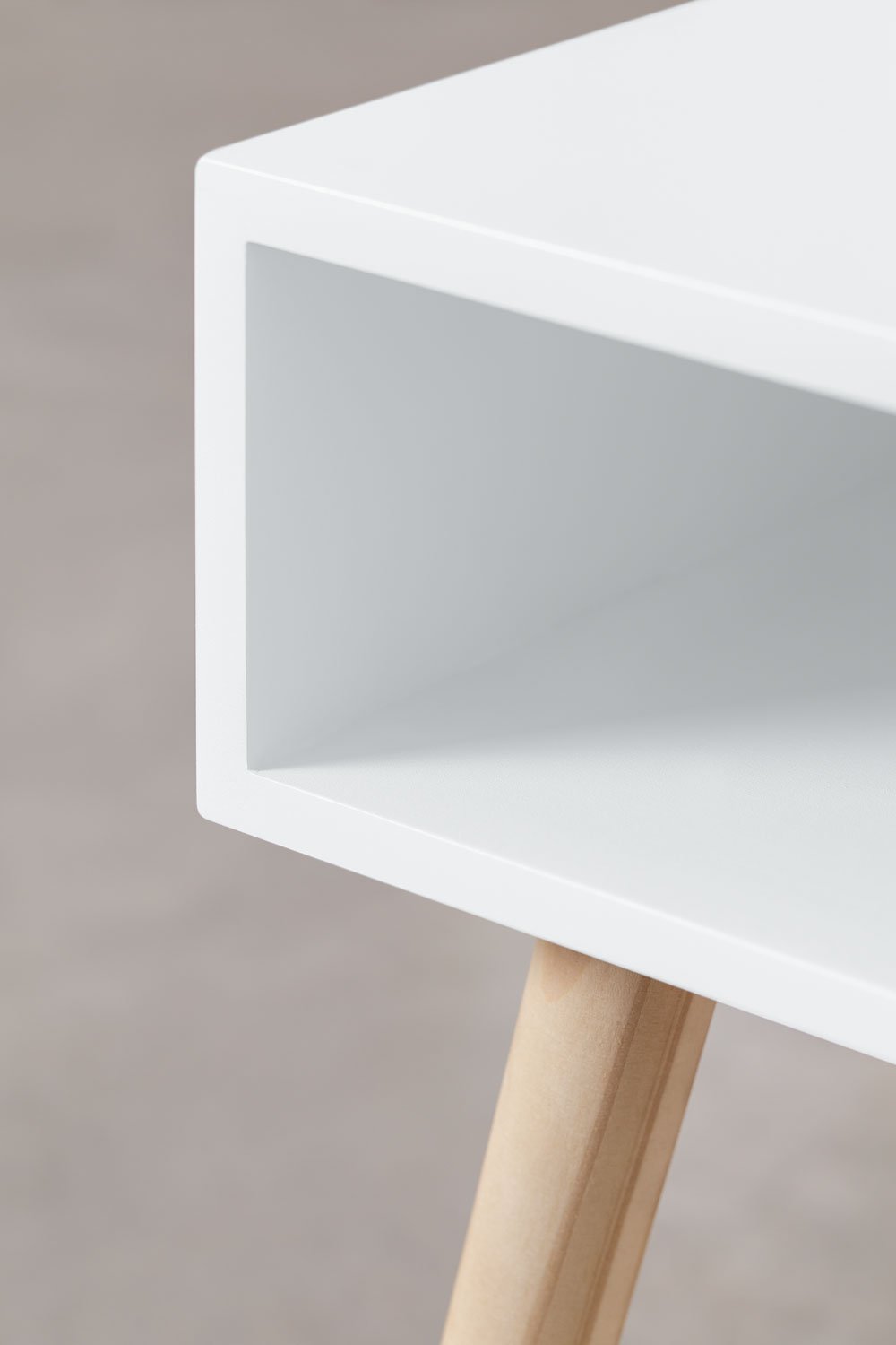 Confezione da 2 comodini rettangolari 40x35 cm in legno Zente
