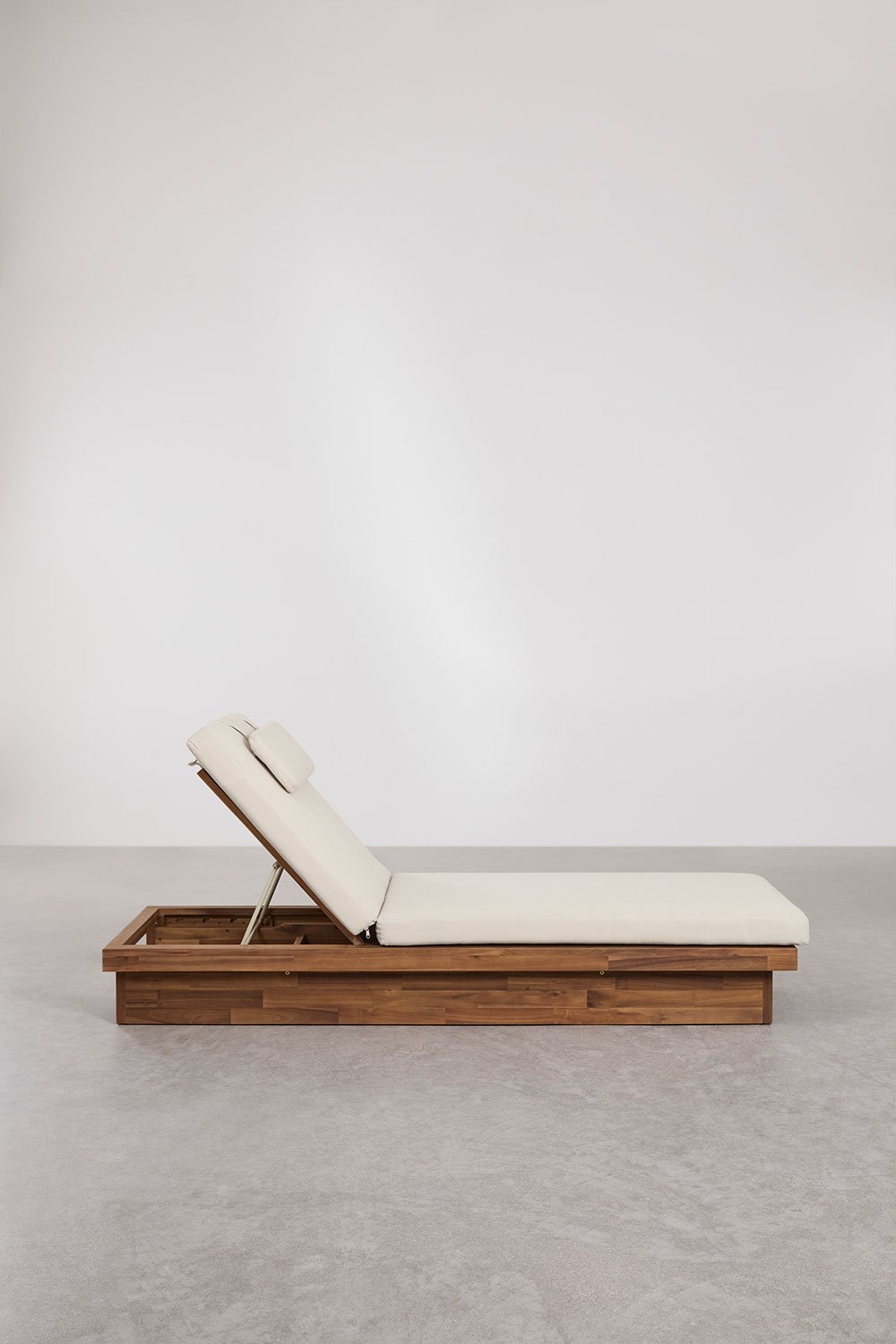 Confezione da 2 lettini reclinabili in legno di acacia Dailin