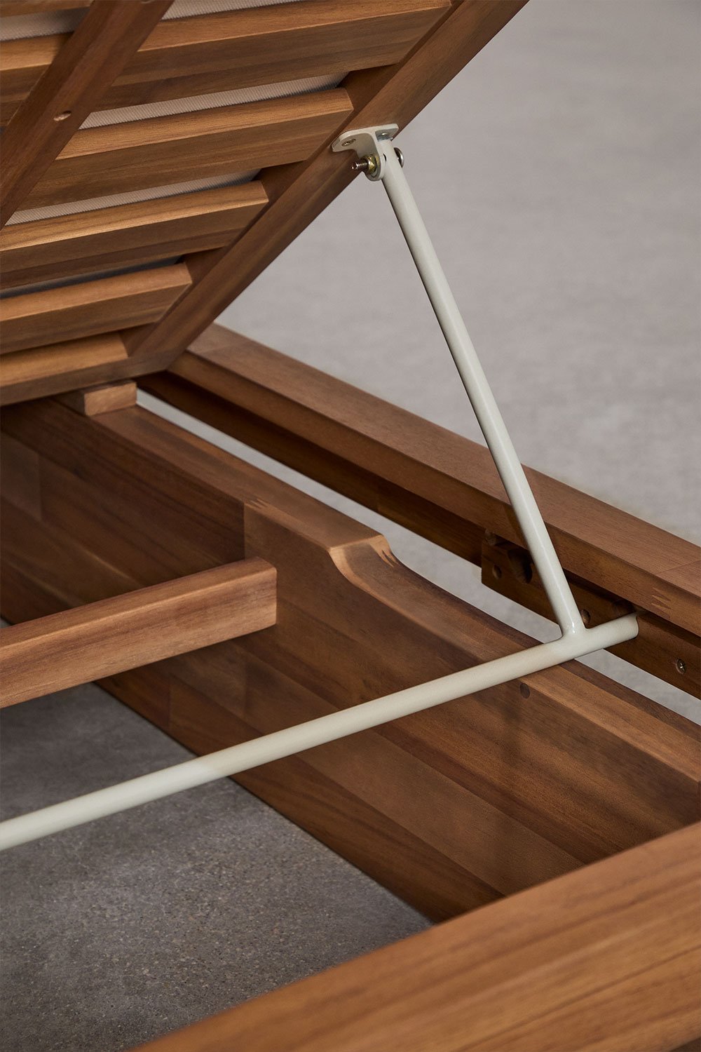 Confezione da 2 lettini reclinabili in legno di acacia Dailin
