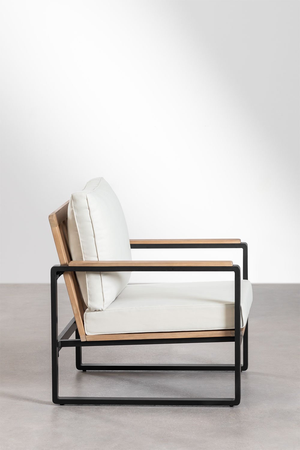 Confezione da 2 Poltrone Giselle in Alluminio e Legno di Acacia