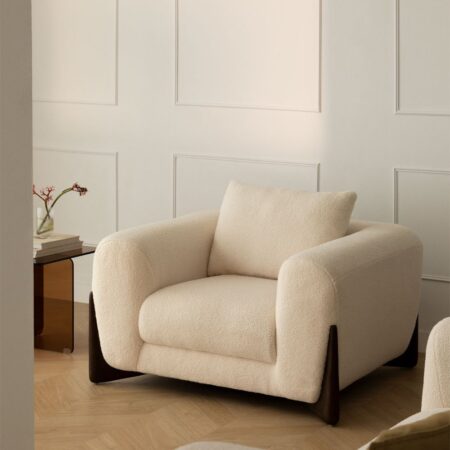 Confezione da 2 poltrone in shearling Grevena