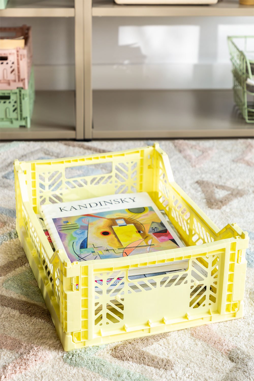 Set di 2 scatole Doli in plastica pieghevoli e impilabili