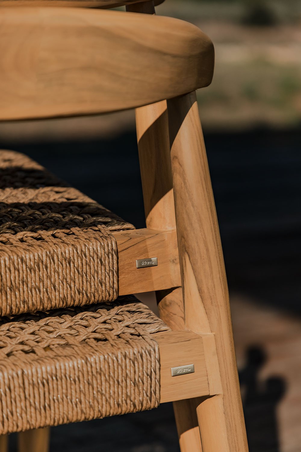 Confezione da 2 sedie da giardino in legno teak di Celle