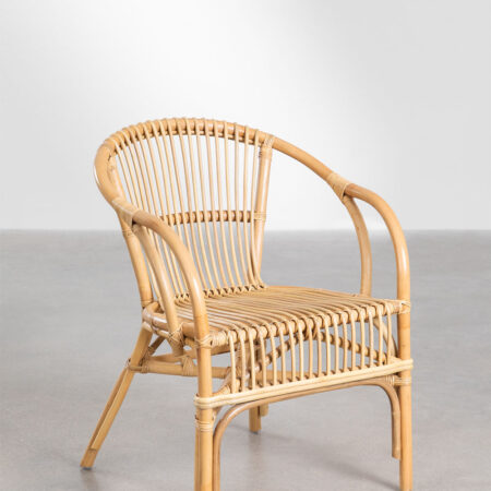 Confezione da 2 sedie da giardino con braccioli in rattan Yungas