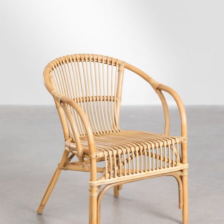 Confezione da 2 sedie da giardino con braccioli in rattan Yungas