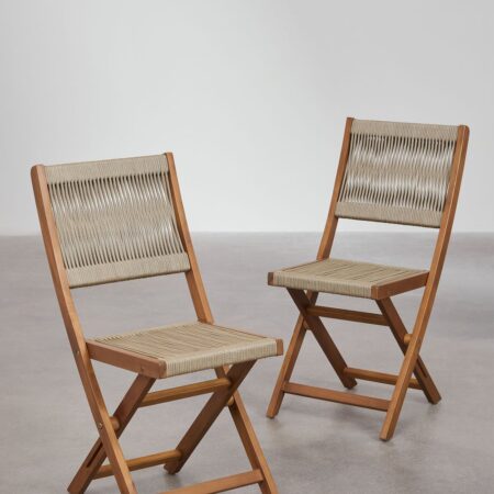 Confezione da 2 sedie da giardino pieghevoli Delawer Classic